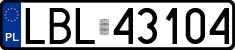 License plates of Poland, Regular car plates