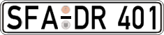 German license plate, Regular plates