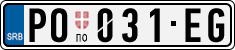 License plate of Serbia, Cars