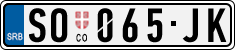 License plate of Serbia, Cars