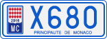 License plate of Monaco, Cars