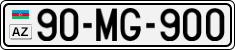 License plate of Azerbaijan, Cars