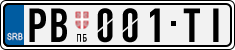 License plate of Serbia, Cars