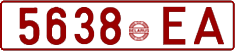 License plate Belarus, Cars (1992)
