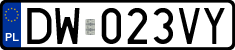 License plates of Poland, Regular car plates