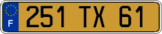 French license plate, FNI