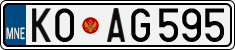 License plate of Montenegro, Cars