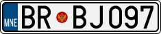 License plate of Montenegro, Cars