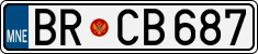 License plate of Montenegro, Cars