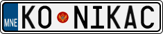 License plate of Montenegro, Vanity Plates