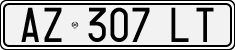 License plate of Italy, Cars (1994 year series)