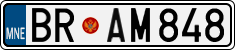 License plate of Montenegro, Cars