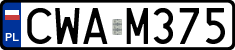 License plates of Poland, Regular car plates