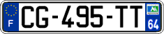 French license plate, SIV (ordinary)