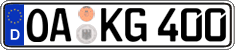 German license plate, Regular plates