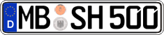 German license plate, Regular plates