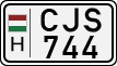 license plates of Hungary, Cars (1990)