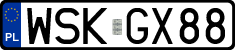License plates of Poland, Regular car plates