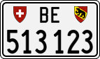 License plate of Switzerland, Cars