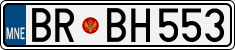 License plate of Montenegro, Cars