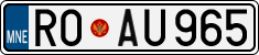 License plate of Montenegro, Cars