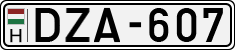 license plates of Hungary, Cars (1990)
