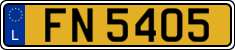 License plate of Luxembourg, 2003 year system