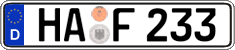 German license plate, Regular plates