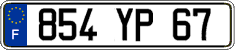 French license plate, FNI