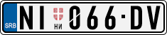 License plate of Serbia, Cars