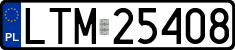 License plates of Poland, Regular car plates