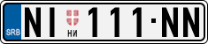 License plate of Serbia, Cars