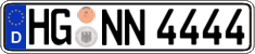 German license plate, Regular plates