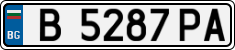 License plate of Bulgaria, Cars