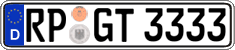 German license plate, Regular plates