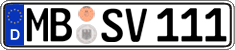 German license plate, Regular plates