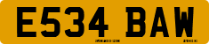License plate of the United Kingdom, 1983 year system