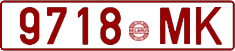 License plate Belarus, Cars (1992)