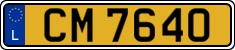 License plate of Luxembourg, 2003 year system