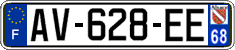 French license plate, SIV (ordinary)
