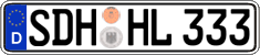 German license plate, Regular plates