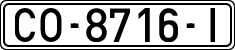 License plates of Spain, 1971 year series
