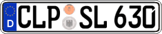 German license plate, Regular plates