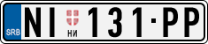 License plate of Serbia, Cars