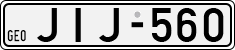 License plate of Georgia, Cars (1993)