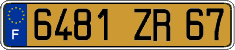 French license plate, FNI