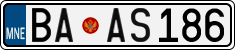 License plate of Montenegro, Cars