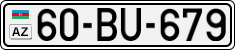 License plate of Azerbaijan, Cars