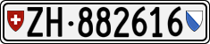 License plate of Switzerland, Cars