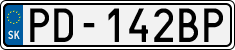 License plate of Slovakia, Cars